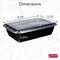 Meal Prep Containers, Single Compartment 10-Pack, BPA-Free Reusable Food Storage, Black, Microwave & Freezer Safe, Stackable Meal Prep Containers for Lunches and Snacks